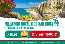 Atpūtas un ceļojumu piedāvājumi 29.04.2025 - 06.05.2025 Tikai šodien un rīt par supercenu! Latvia Tours - Jēkabpils